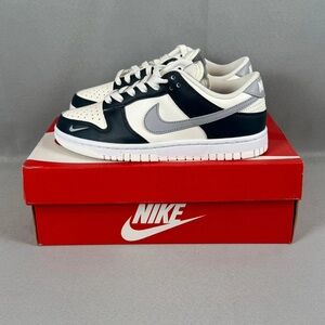 Women's Nike Dunk Low Retro Casual Shoes - Sail Wolf Grey White